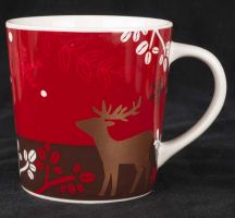 Starbucks Holiday 2009 Christmas Reindeer 16oz Coffee Mug